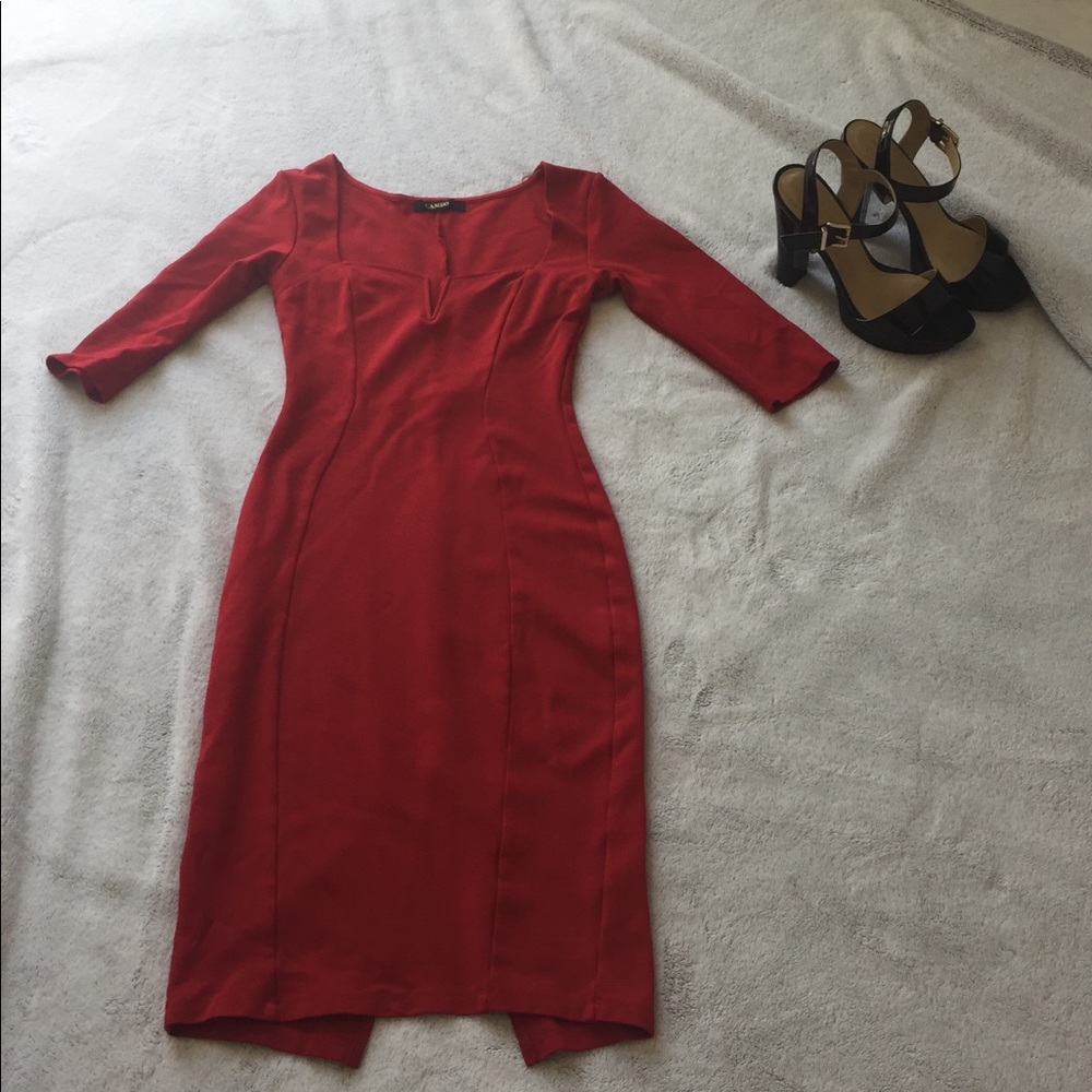 Red cocktail dress